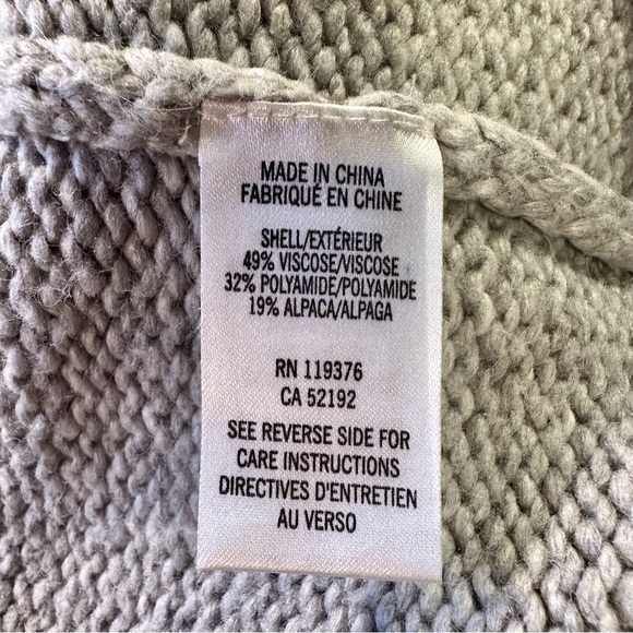 NWOT Helmut Lang Petite Gray Asymmetrical Scoopneck Pullover Woven Sweater - Picture 11 of 12